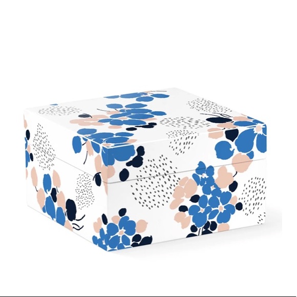 Fringe Studio Floral Wooden Storage Box - Blue - Pink - White NWT - Picture 2 of 8